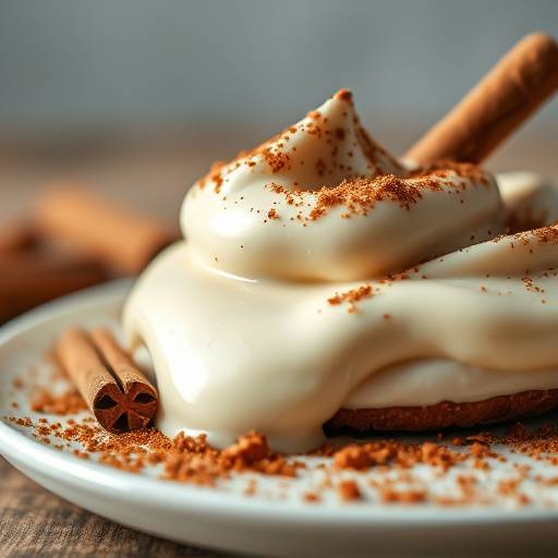A close-up of Melktert, showing its creamy filling and dusted cinnamon topping.