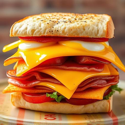 A Kota sandwich, stacked high with various fillings like polony, chips, egg, and cheese