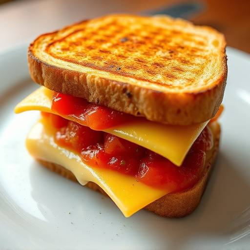 Cheese Griller and Tomato Relish sandwich