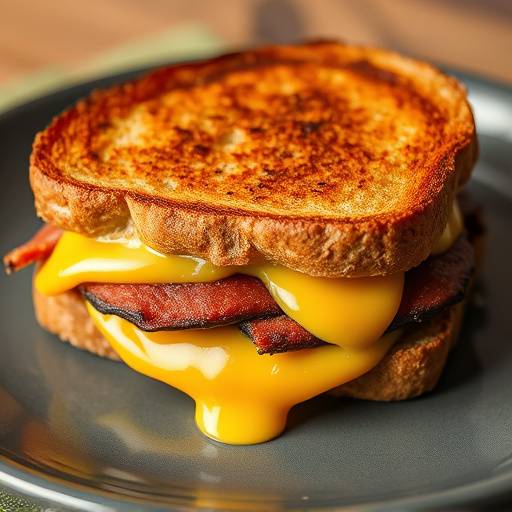 Toasted Biltong and Cheese Sandwich