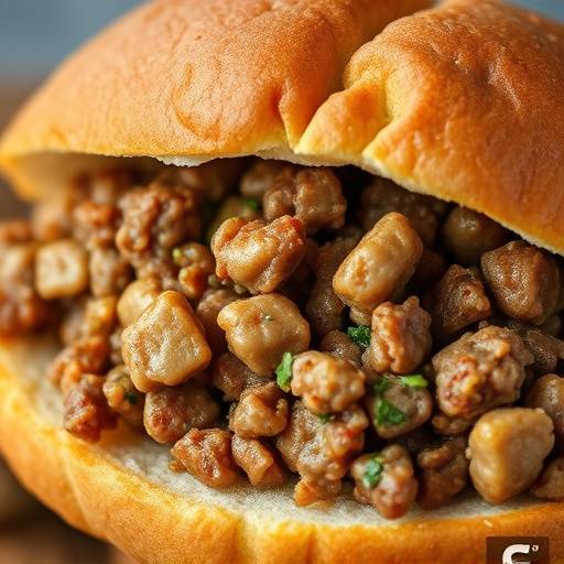 Vetkoek filled with mince